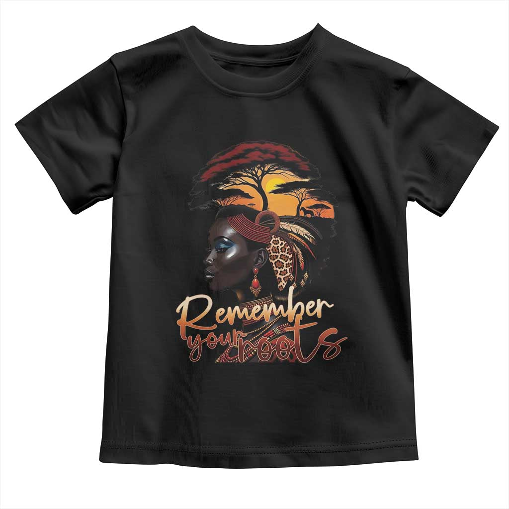 Black History Month Toddler T Shirt Remember Your Roots African Safari