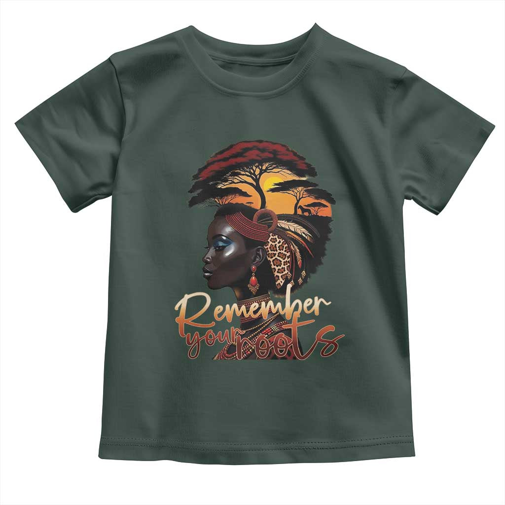 Black History Month Toddler T Shirt Remember Your Roots African Safari