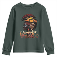 Black History Month Youth Sweatshirt Remember Your Roots African Safari