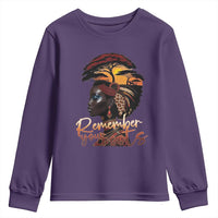 Black History Month Youth Sweatshirt Remember Your Roots African Safari