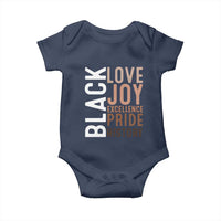 Black Love Joy Excellence Pride History Baby Onesie Proud African American