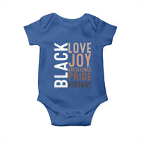 Black Love Joy Excellence Pride History Baby Onesie Proud African American