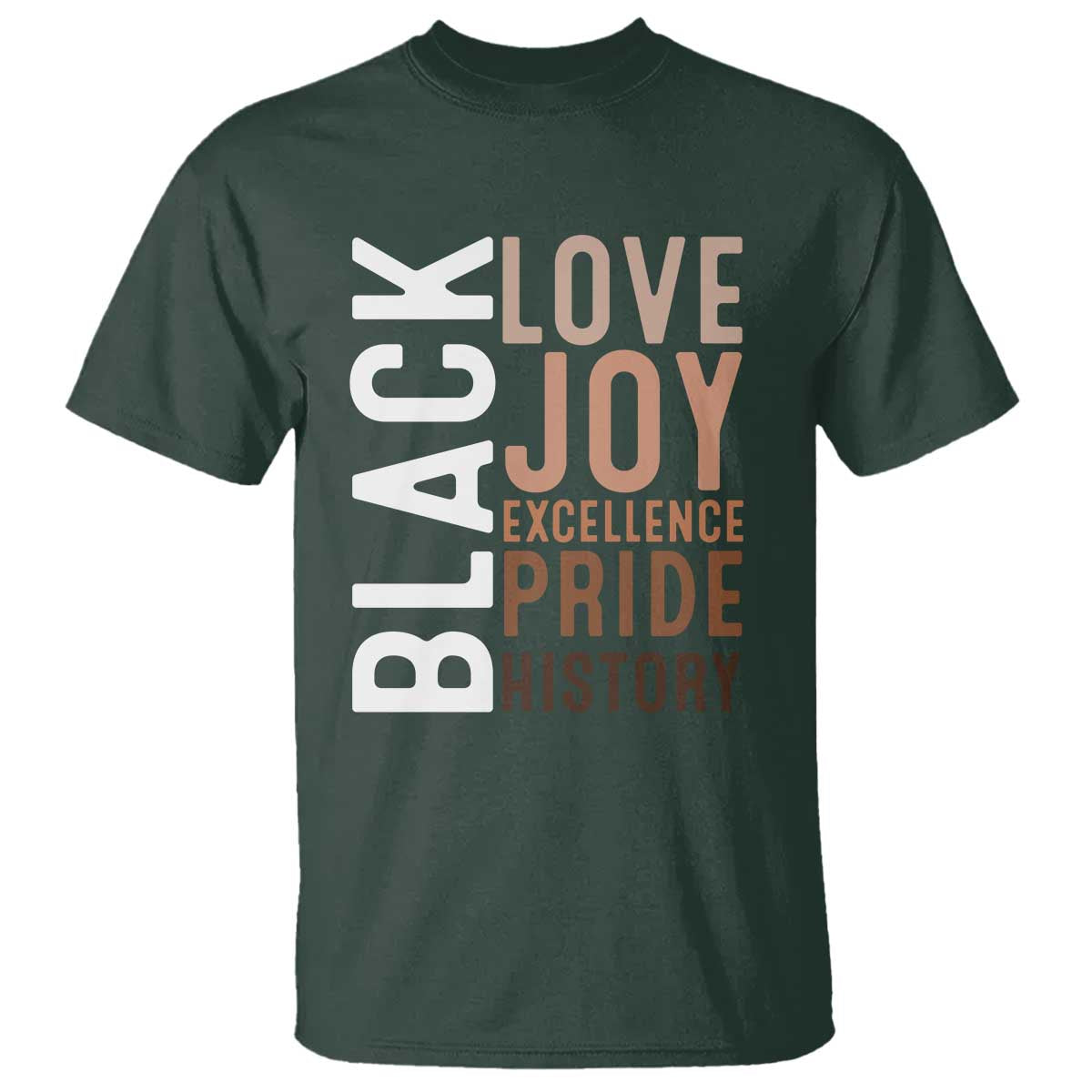 Black Love Joy Excellence Pride History T Shirt Proud African American