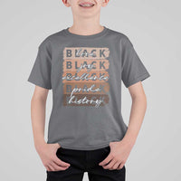Black Love Joy Excellence Pride History T Shirt For Kid Proud African American Melanin Brush Stroke
