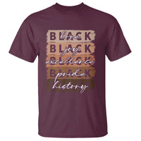 Black Love Joy Excellence Pride History T Shirt Proud African American Melanin Brush Stroke