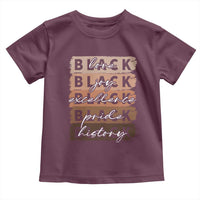 Black Love Joy Excellence Pride History Toddler T Shirt Proud African American Melanin Brush Stroke