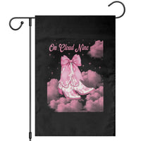 On Cloud Nine Garden Flag 9th Birthday Bday Girl Pink Coquette Cowgirl Boots