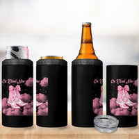 On Cloud Nine 4 in 1 Can Cooler Tumbler 9th Birthday Bday Girl Pink Coquette Cowgirl Boots