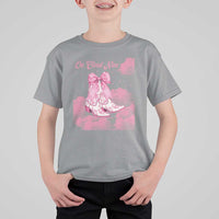 On Cloud Nine T Shirt For Kid 9th Birthday Bday Girl Pink Coquette Cowgirl Boots