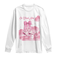 On Cloud Nine Long Sleeve Shirt 9th Birthday Bday Girl Pink Coquette Cowgirl Boots