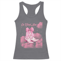 On Cloud Nine Racerback Tank Top 9th Birthday Bday Girl Pink Coquette Cowgirl Boots