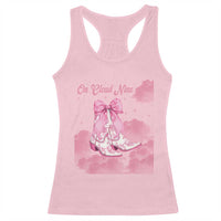 On Cloud Nine Racerback Tank Top 9th Birthday Bday Girl Pink Coquette Cowgirl Boots
