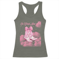 On Cloud Nine Racerback Tank Top 9th Birthday Bday Girl Pink Coquette Cowgirl Boots