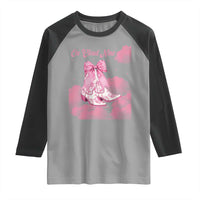 On Cloud Nine Raglan Shirt 9th Birthday Bday Girl Pink Coquette Cowgirl Boots