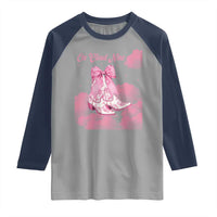 On Cloud Nine Raglan Shirt 9th Birthday Bday Girl Pink Coquette Cowgirl Boots