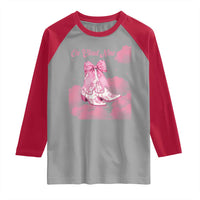 On Cloud Nine Raglan Shirt 9th Birthday Bday Girl Pink Coquette Cowgirl Boots