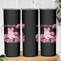On Cloud Nine Skinny Tumbler 9th Birthday Bday Girl Pink Coquette Cowgirl Boots