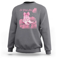 On Cloud Nine Sweatshirt 9th Birthday Bday Girl Pink Coquette Cowgirl Boots