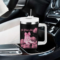 On Cloud Nine Tumbler With Handle 9th Birthday Bday Girl Pink Coquette Cowgirl Boots
