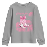 On Cloud Nine Youth Sweatshirt 9th Birthday Bday Girl Pink Coquette Cowgirl Boots