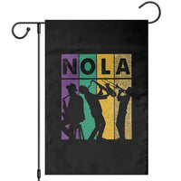 Mardi Gras NOLA New Orleans Carnival Jazz Music Glitter Print Garden Flag