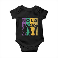 Mardi Gras NOLA New Orleans Carnival Jazz Music Glitter Print Baby Onesie