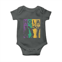 Mardi Gras NOLA New Orleans Carnival Jazz Music Glitter Print Baby Onesie