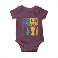Mardi Gras NOLA New Orleans Carnival Jazz Music Glitter Print Baby Onesie