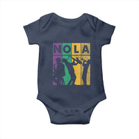 Mardi Gras NOLA New Orleans Carnival Jazz Music Glitter Print Baby Onesie