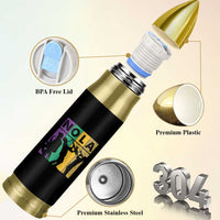 Mardi Gras NOLA New Orleans Carnival Jazz Music Glitter Print Bullet Tumbler