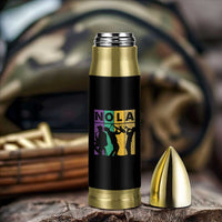 Mardi Gras NOLA New Orleans Carnival Jazz Music Glitter Print Bullet Tumbler