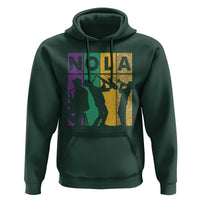 Mardi Gras NOLA New Orleans Carnival Jazz Music Glitter Print Hoodie