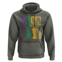 Mardi Gras NOLA New Orleans Carnival Jazz Music Glitter Print Hoodie