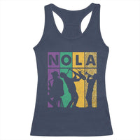 Mardi Gras NOLA New Orleans Carnival Jazz Music Glitter Print Racerback Tank Top