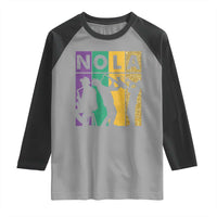 Mardi Gras NOLA New Orleans Carnival Jazz Music Glitter Print Raglan Shirt