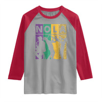 Mardi Gras NOLA New Orleans Carnival Jazz Music Glitter Print Raglan Shirt
