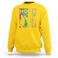 Mardi Gras NOLA New Orleans Carnival Jazz Music Glitter Print Sweatshirt