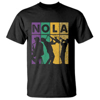 Mardi Gras NOLA New Orleans Carnival Jazz Music Glitter Print T Shirt
