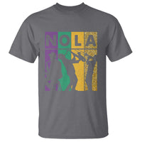 Mardi Gras NOLA New Orleans Carnival Jazz Music Glitter Print T Shirt