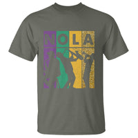 Mardi Gras NOLA New Orleans Carnival Jazz Music Glitter Print T Shirt