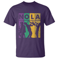 Mardi Gras NOLA New Orleans Carnival Jazz Music Glitter Print T Shirt
