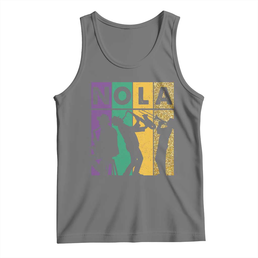Mardi Gras NOLA New Orleans Carnival Jazz Music Glitter Print Tank Top