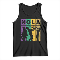 Mardi Gras NOLA New Orleans Carnival Jazz Music Glitter Print Tank Top