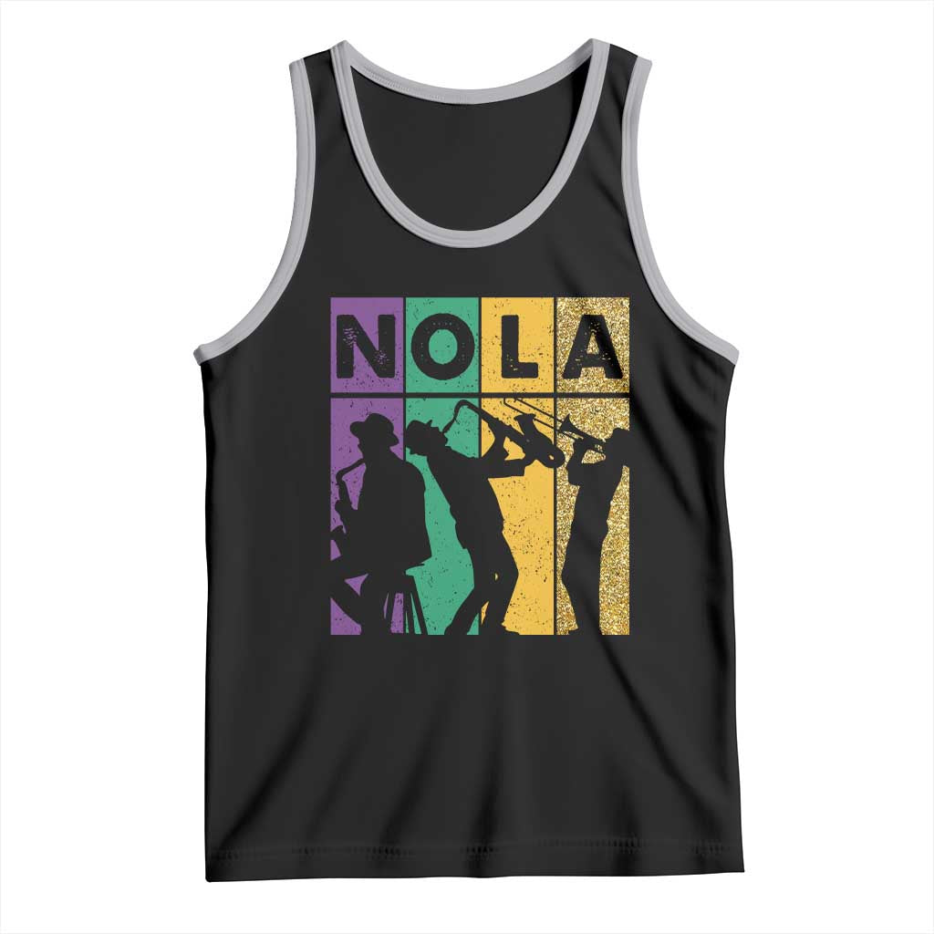 Mardi Gras NOLA New Orleans Carnival Jazz Music Glitter Print Tank Top