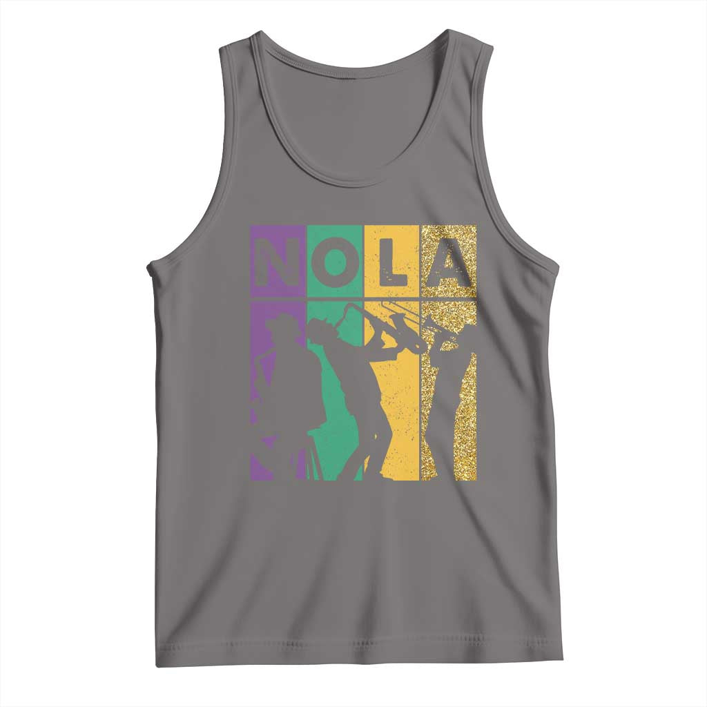 Mardi Gras NOLA New Orleans Carnival Jazz Music Glitter Print Tank Top