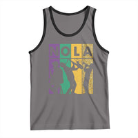 Mardi Gras NOLA New Orleans Carnival Jazz Music Glitter Print Tank Top