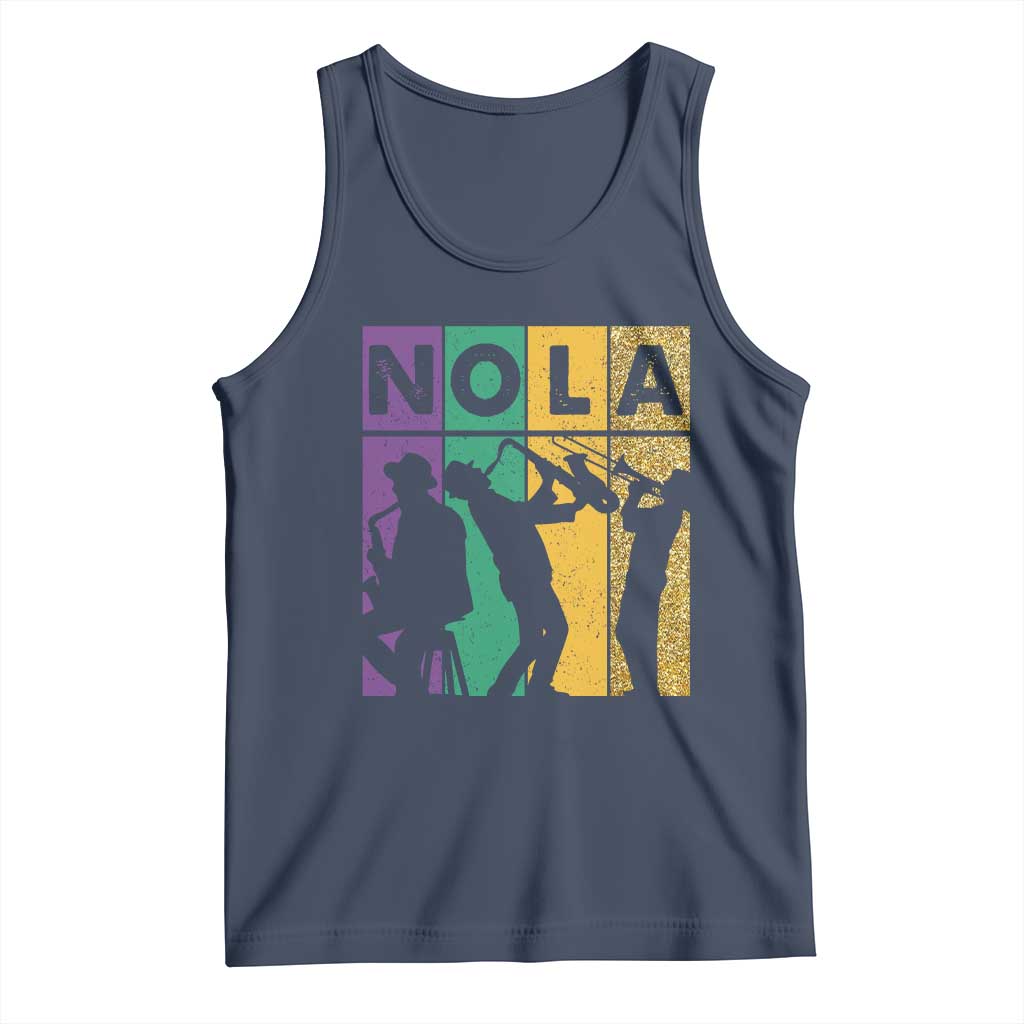 Mardi Gras NOLA New Orleans Carnival Jazz Music Glitter Print Tank Top