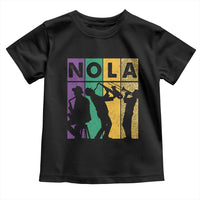 Mardi Gras NOLA New Orleans Carnival Jazz Music Glitter Print Toddler T Shirt