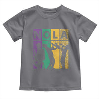 Mardi Gras NOLA New Orleans Carnival Jazz Music Glitter Print Toddler T Shirt