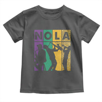 Mardi Gras NOLA New Orleans Carnival Jazz Music Glitter Print Toddler T Shirt